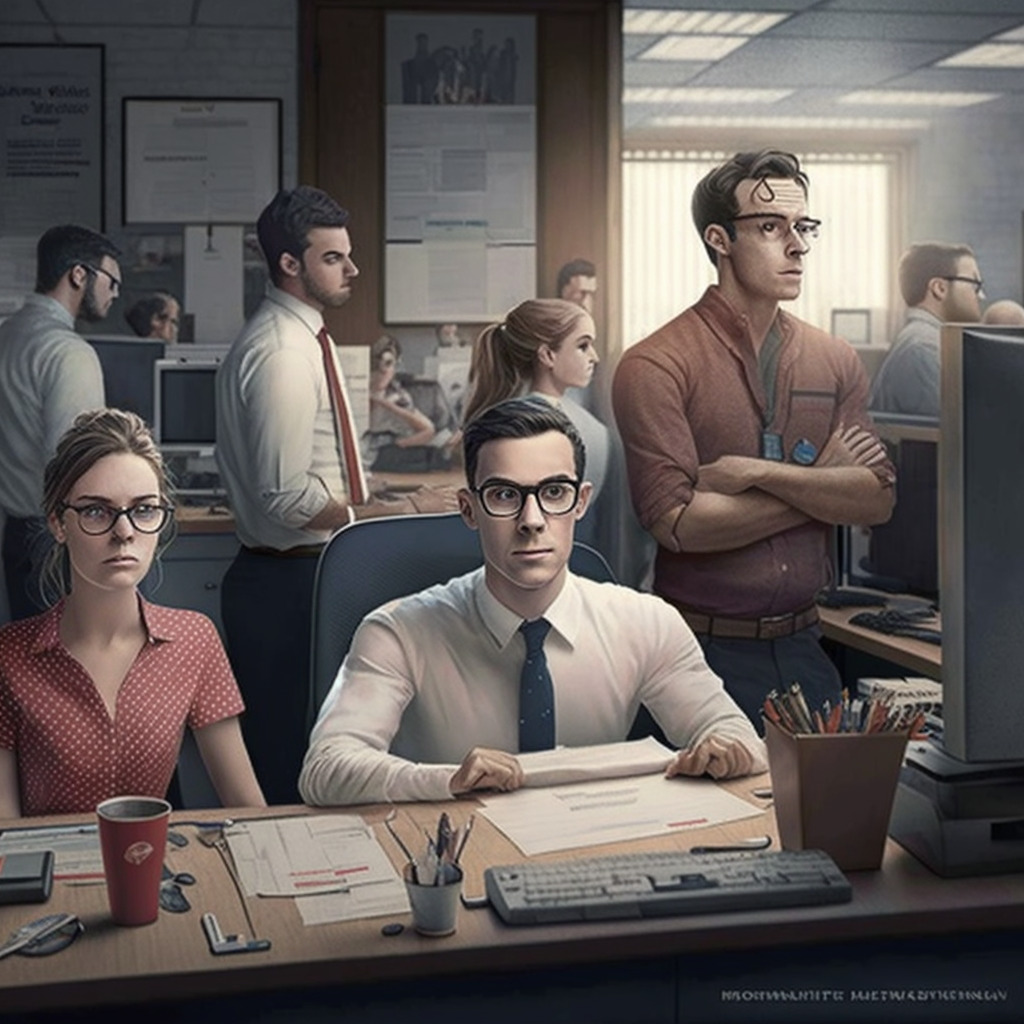 **real people in real office** - Upscaled by (fast)